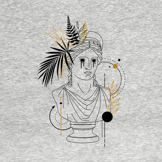 Hera (Juno). Creative Illustration In Geometric And Line Art Style by SlothAstronaut